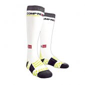 COMPRESSPORT FULL SOCKS bílé + DÁREK DLE VÝBĚRU!